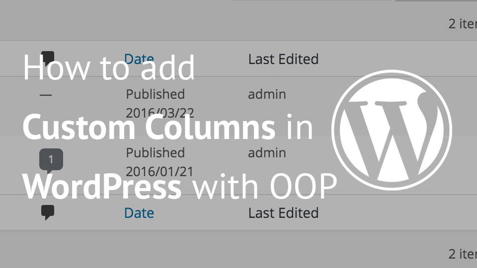 Image of custom columns in WordPress
