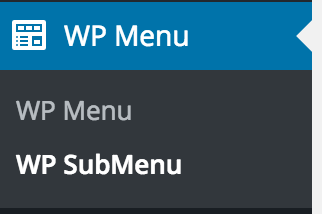 Menu and submenu