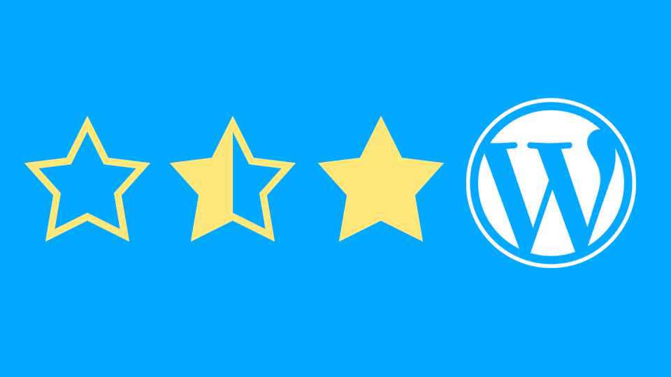 Rating Stars with WordPress logo